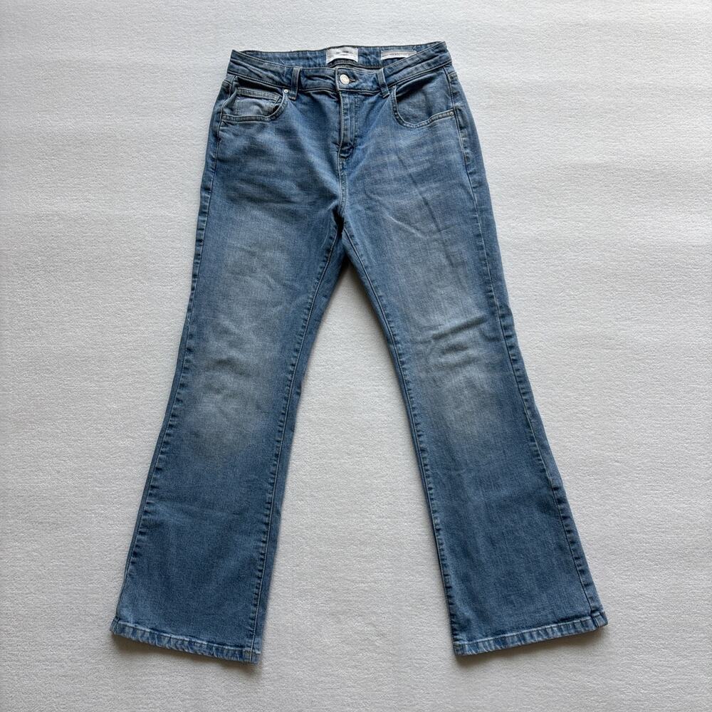 Cotton On Stretch Bootleg Jeans Women 8 Blue Denim Mid Rise Flare Pants